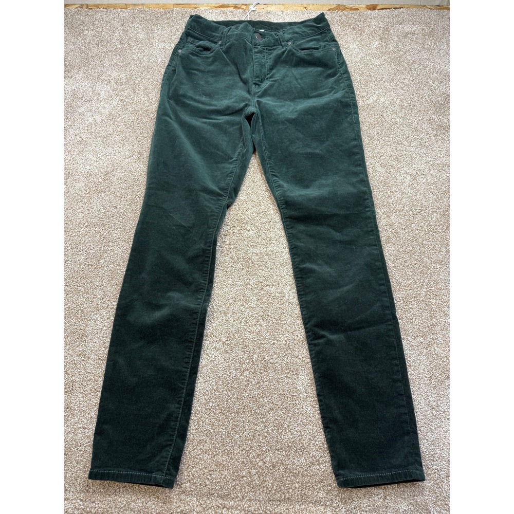 Cabi Dark Green Corduroy Slim Leg Pants 6 Forest Green Mens Dark Preppy Fall Fit